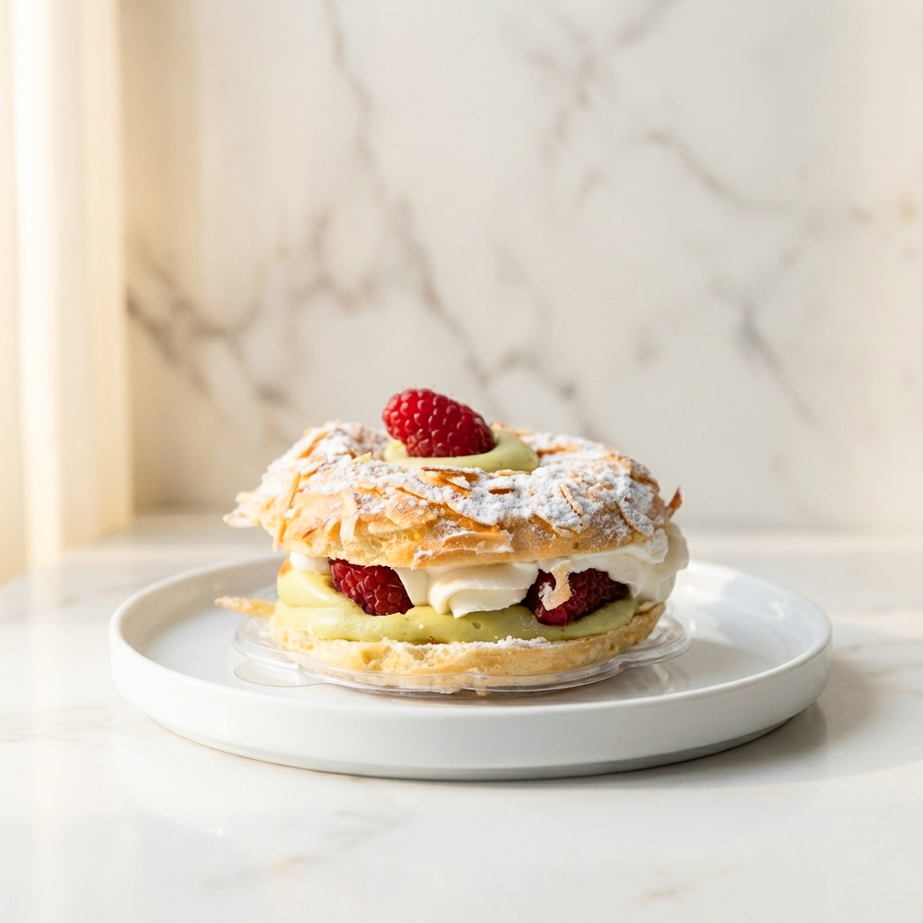 Paris-Brest pistache framboise